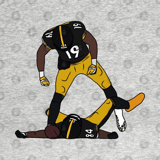 Juju Smith-Schuster And Antonio Brown Celebration by rattraptees